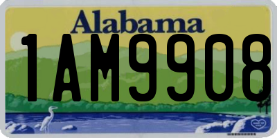 AL license plate 1AM9908