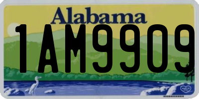 AL license plate 1AM9909