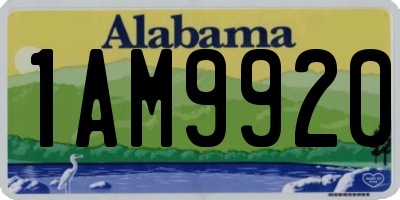 AL license plate 1AM9920
