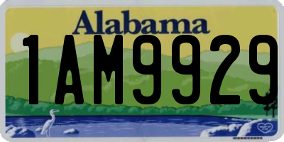 AL license plate 1AM9929