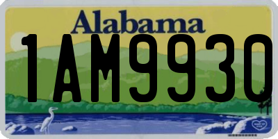 AL license plate 1AM9930