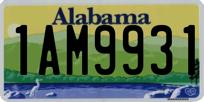 AL license plate 1AM9931