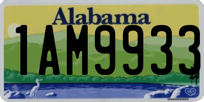AL license plate 1AM9933