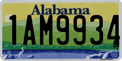 AL license plate 1AM9934