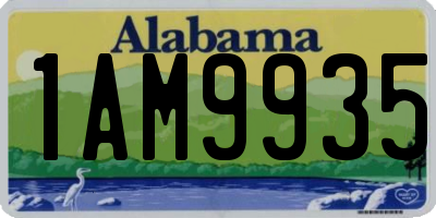 AL license plate 1AM9935