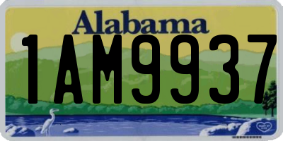 AL license plate 1AM9937
