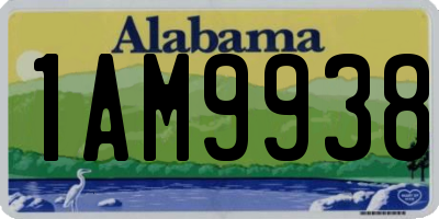 AL license plate 1AM9938