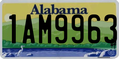 AL license plate 1AM9963