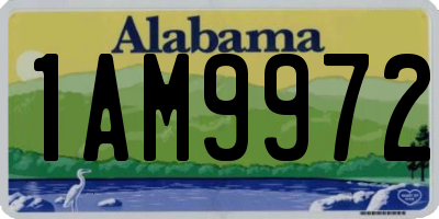 AL license plate 1AM9972