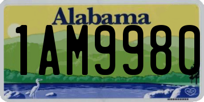AL license plate 1AM9980
