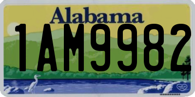 AL license plate 1AM9982