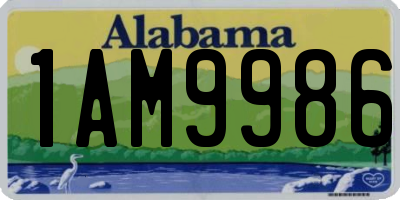 AL license plate 1AM9986