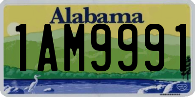 AL license plate 1AM9991
