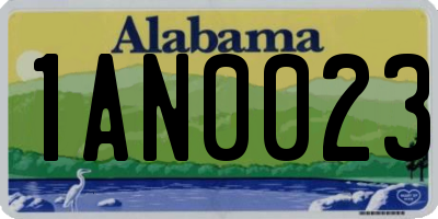 AL license plate 1AN0023