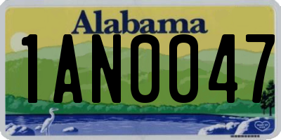 AL license plate 1AN0047