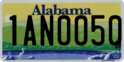 AL license plate 1AN0050