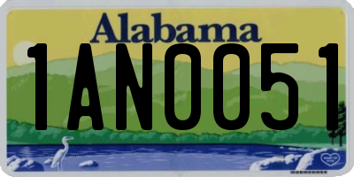 AL license plate 1AN0051