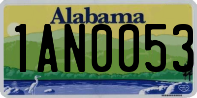 AL license plate 1AN0053