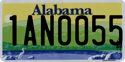 AL license plate 1AN0055