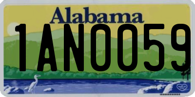 AL license plate 1AN0059