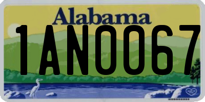 AL license plate 1AN0067