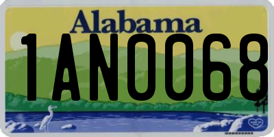 AL license plate 1AN0068