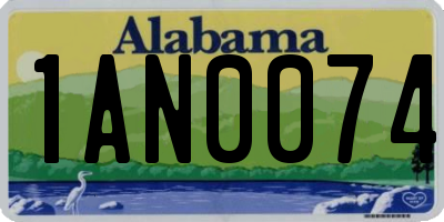 AL license plate 1AN0074