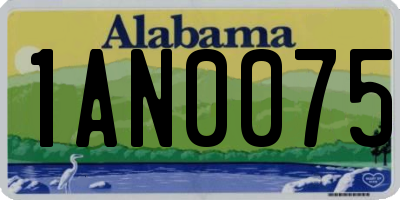 AL license plate 1AN0075
