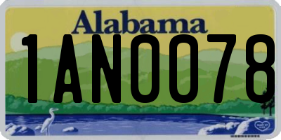 AL license plate 1AN0078