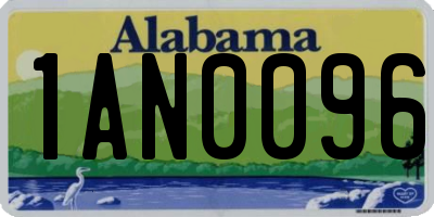 AL license plate 1AN0096