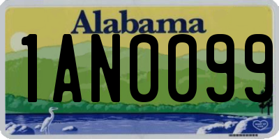 AL license plate 1AN0099