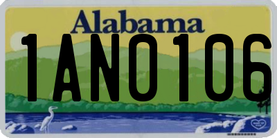 AL license plate 1AN0106