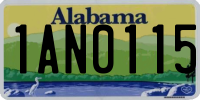 AL license plate 1AN0115