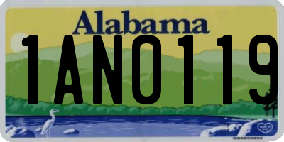 AL license plate 1AN0119