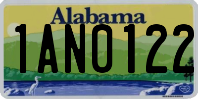AL license plate 1AN0122
