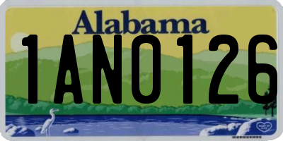 AL license plate 1AN0126