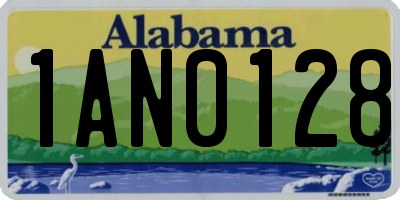AL license plate 1AN0128