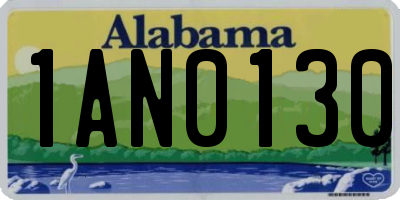 AL license plate 1AN0130
