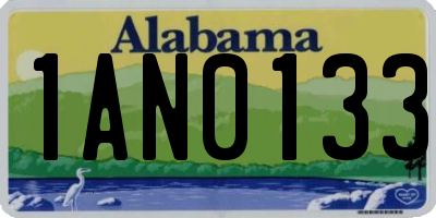 AL license plate 1AN0133