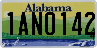 AL license plate 1AN0142