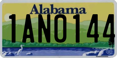 AL license plate 1AN0144