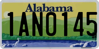 AL license plate 1AN0145