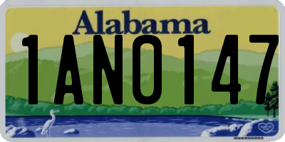 AL license plate 1AN0147