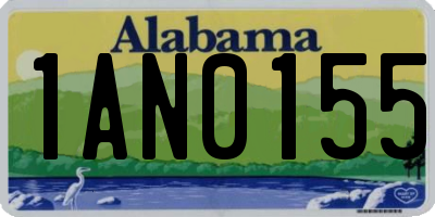 AL license plate 1AN0155