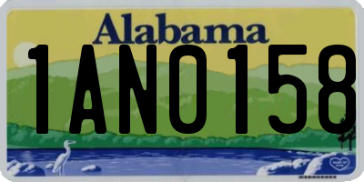AL license plate 1AN0158