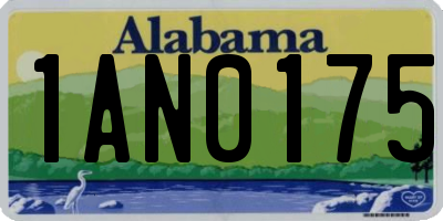AL license plate 1AN0175