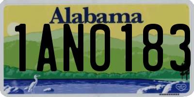 AL license plate 1AN0183