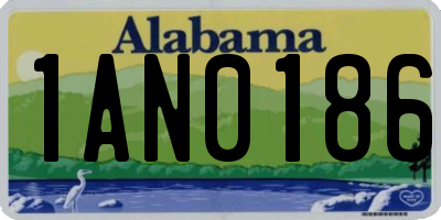 AL license plate 1AN0186
