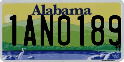 AL license plate 1AN0189
