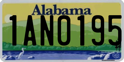AL license plate 1AN0195